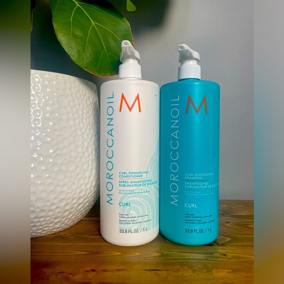 Morocannoil Curl Enhancing Shampoo & Conditioner 1 litre Duo - Picture 1 of 4